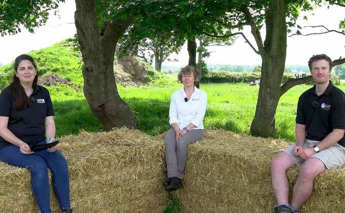 Left to right: Farmers Guardian’s Katie Jones, Boehringer Ingelheim Animal Health’s Kath Aplin and LLM Farm Vets’ Rob Howe. Left to right: Farmers Guardian’s Katie Jones, Boehringer Ingelheim Animal Health’s Kath Aplin and LLM Farm Vets’ Rob Howe.