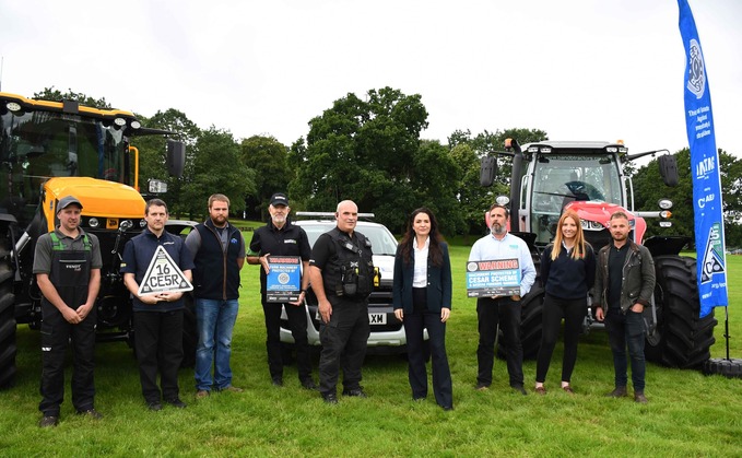 Angelique Foster with CESAR and Datatag personnel who provide security systems to help protect farmers from rural crime (Derbyshire Police and Crime Commissioner) Angelique Foster with CESAR and Datatag personnel who provide security systems to help protect farmers from rural crime (Derbyshire Police and Crime Commissioner)